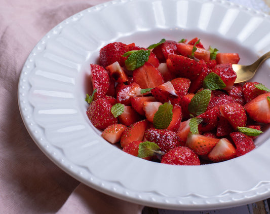 Salade de fraise au vinaigre balsamique